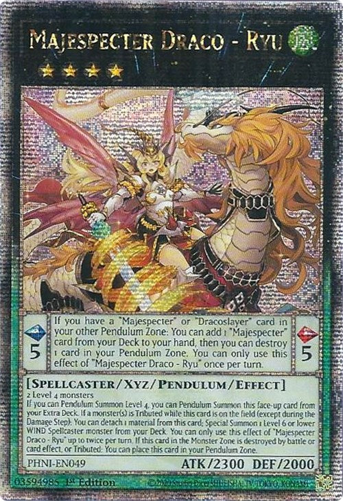 Majespecter Draco - Ryu [PHNI-EN049] Quarter Century Secret Rare | Tables and Towers