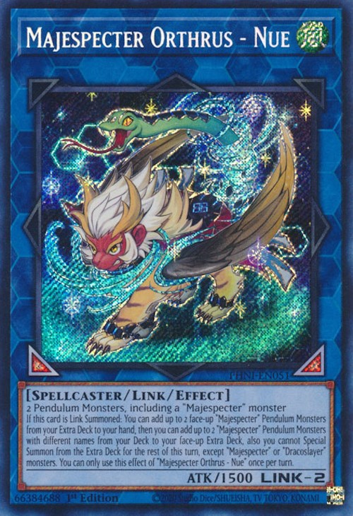 Majespecter Orthrus - Nue [PHNI-EN051] Secret Rare | Tables and Towers