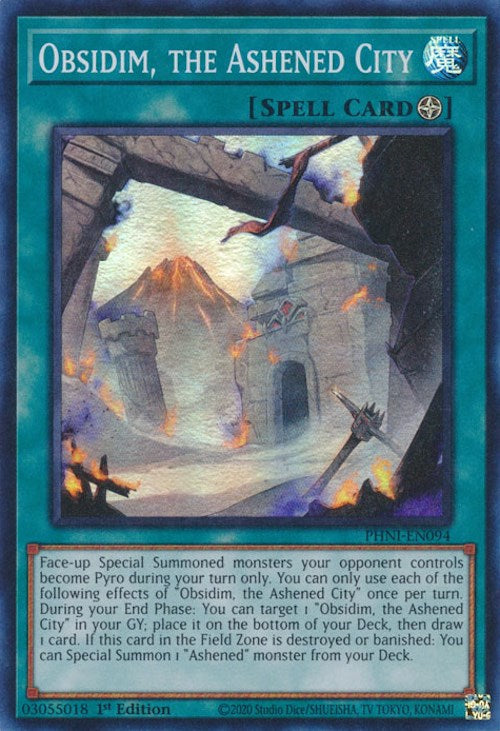 Obsidim, the Ashened City [PHNI-EN094] Super Rare | Tables and Towers