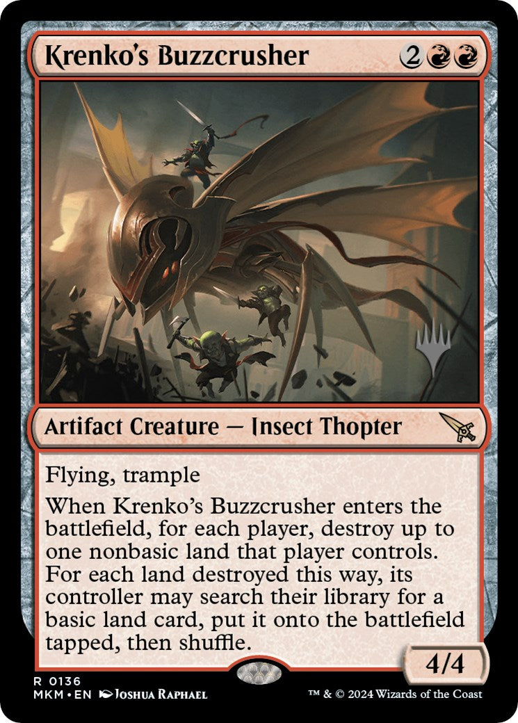 Krenko's Buzzcrusher (Promo Pack) [Murders at Karlov Manor Promos] | Tables and Towers