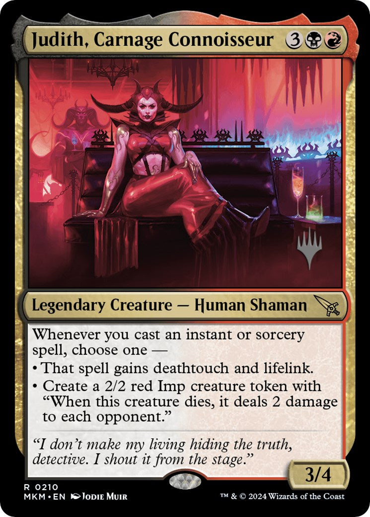 Judith, Carnage Connoisseur (Promo Pack) [Murders at Karlov Manor Promos] | Tables and Towers