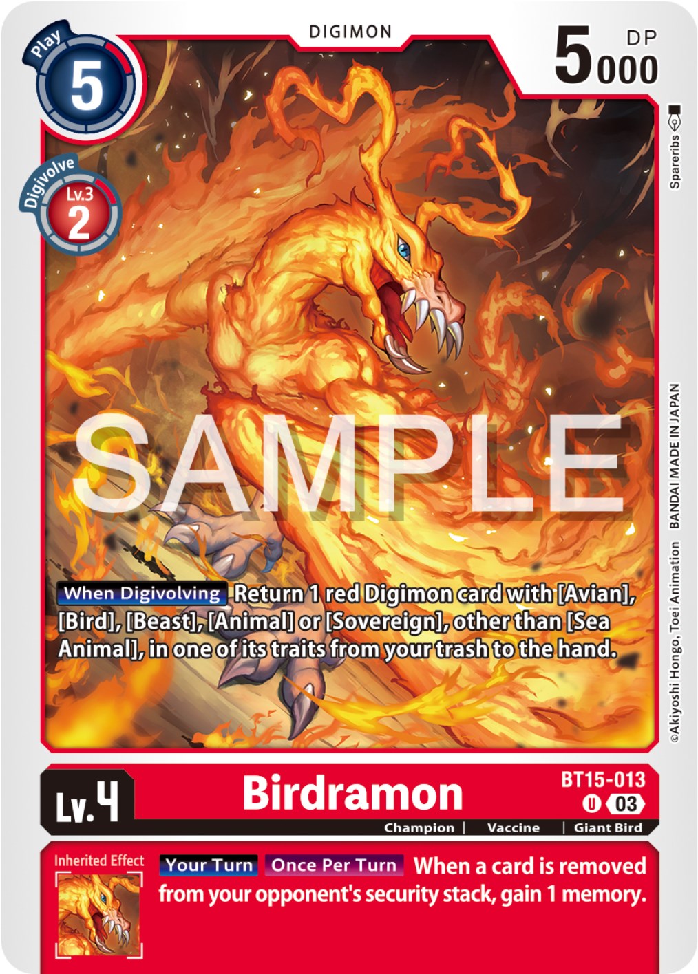 Birdramon [BT15-013] [Exceed Apocalypse] | Tables and Towers