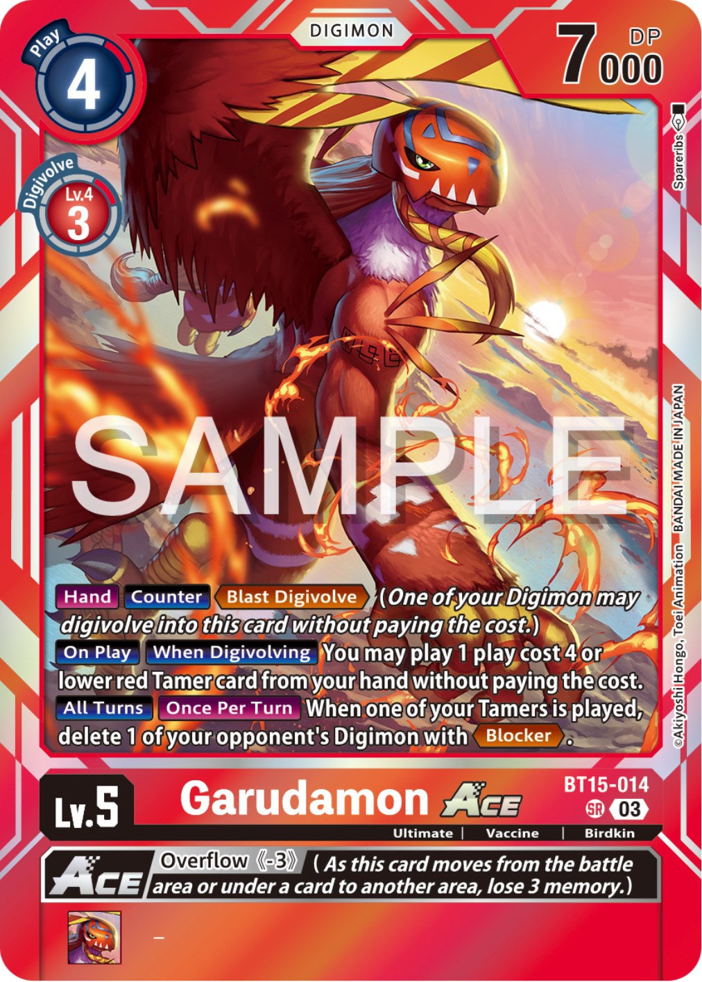 Garudamon Ace [BT15-014] [Exceed Apocalypse] | Tables and Towers