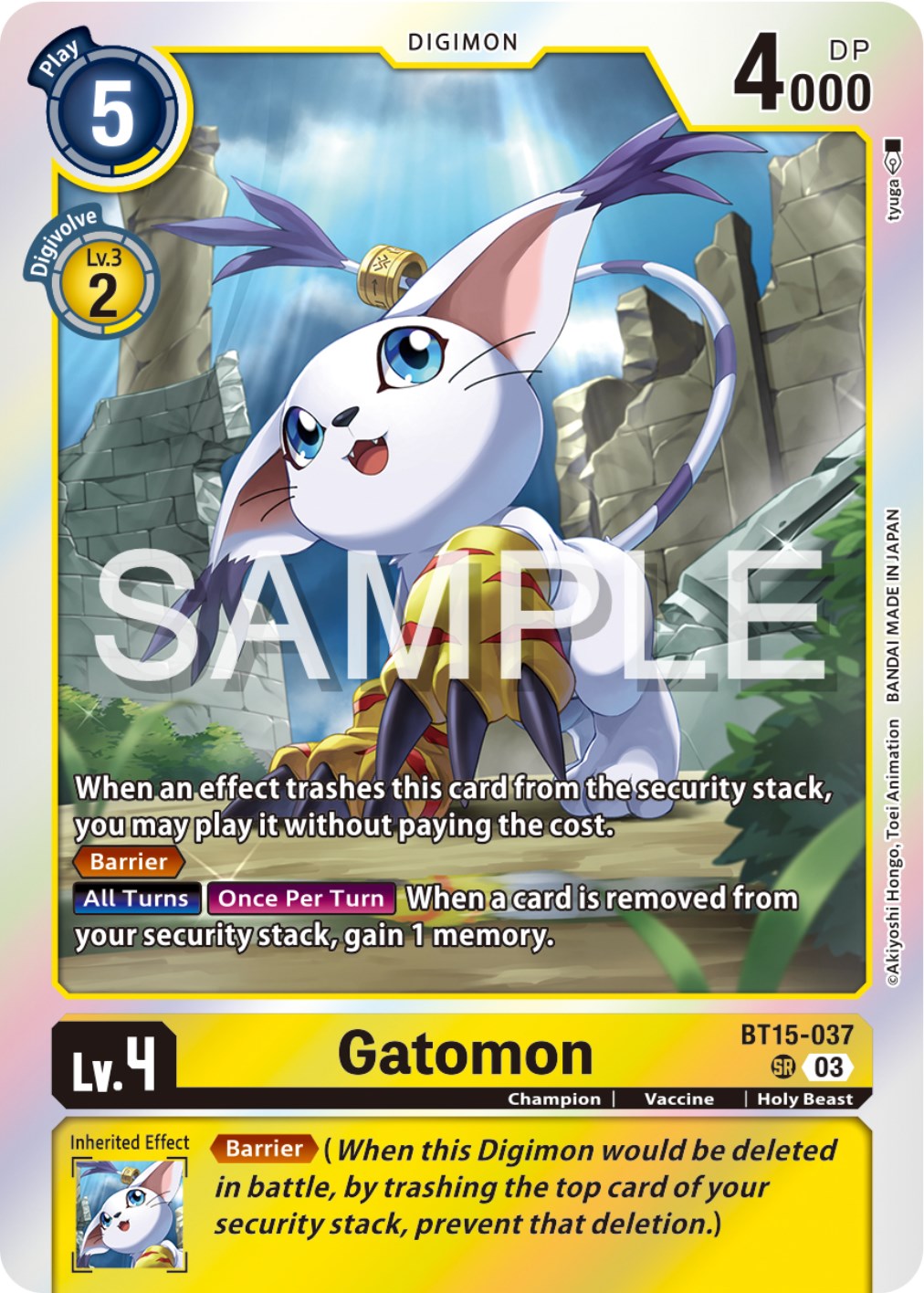 Gatomon [BT15-037] [Exceed Apocalypse] | Tables and Towers