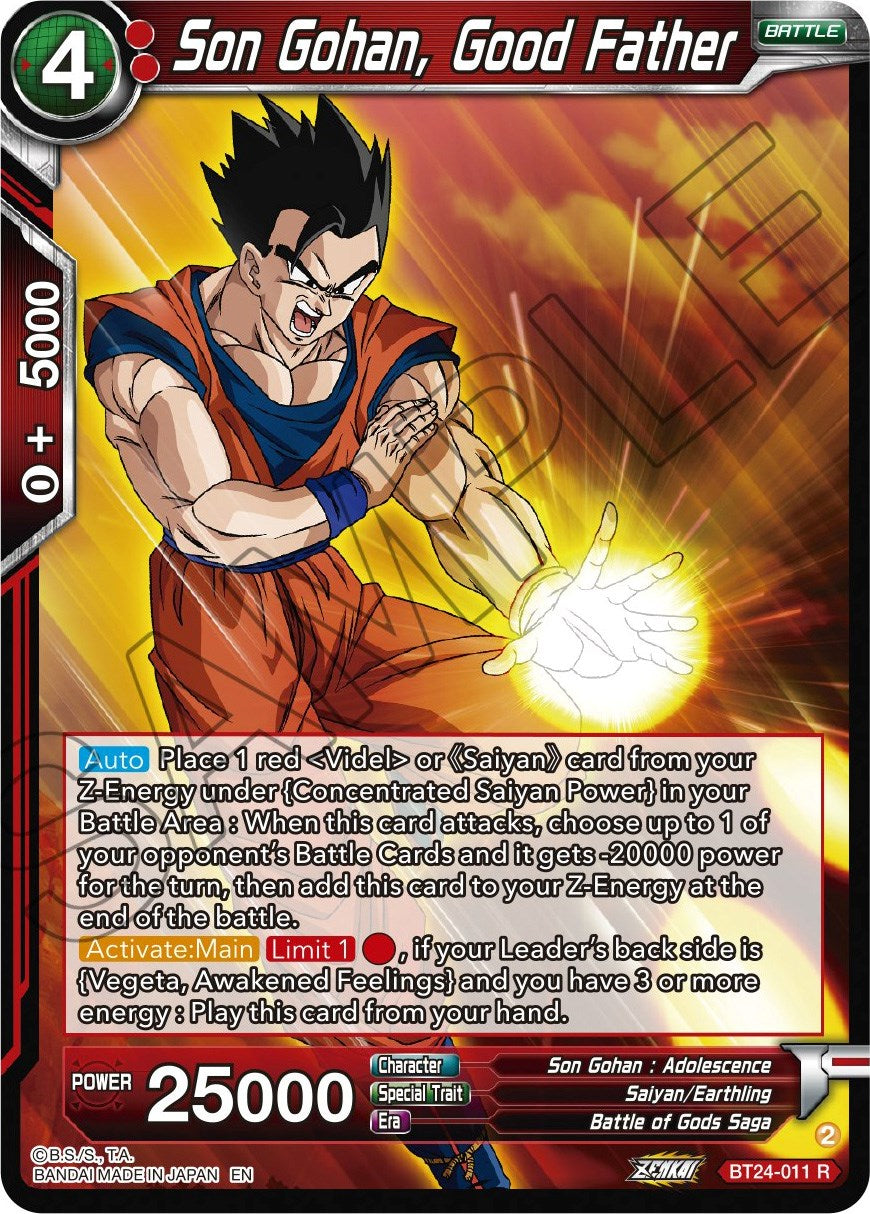 Son Gohan, Good Father (BT24-011) [Beyond Generations] | Tables and Towers