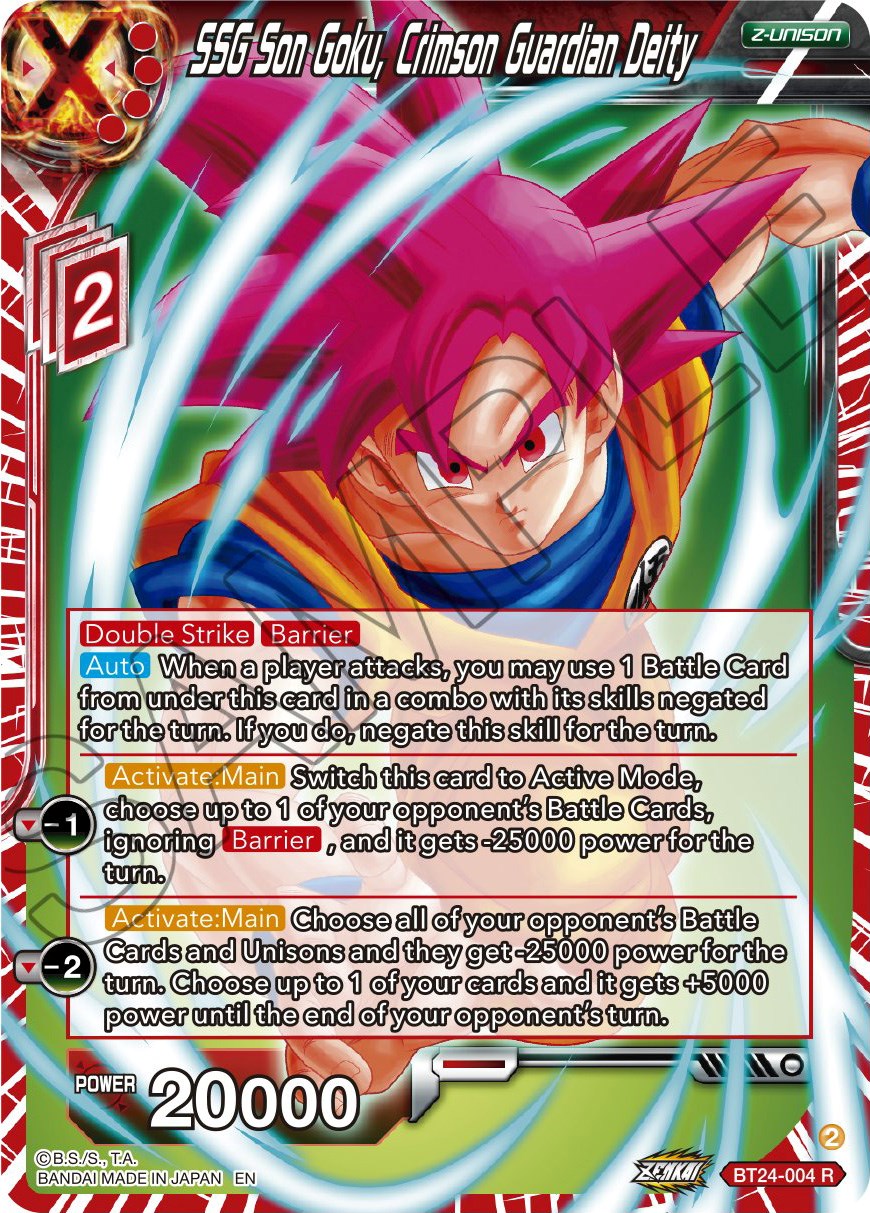 SSG Son Goku, Crimson Guardian Deity (BT24-004) [Beyond Generations] | Tables and Towers