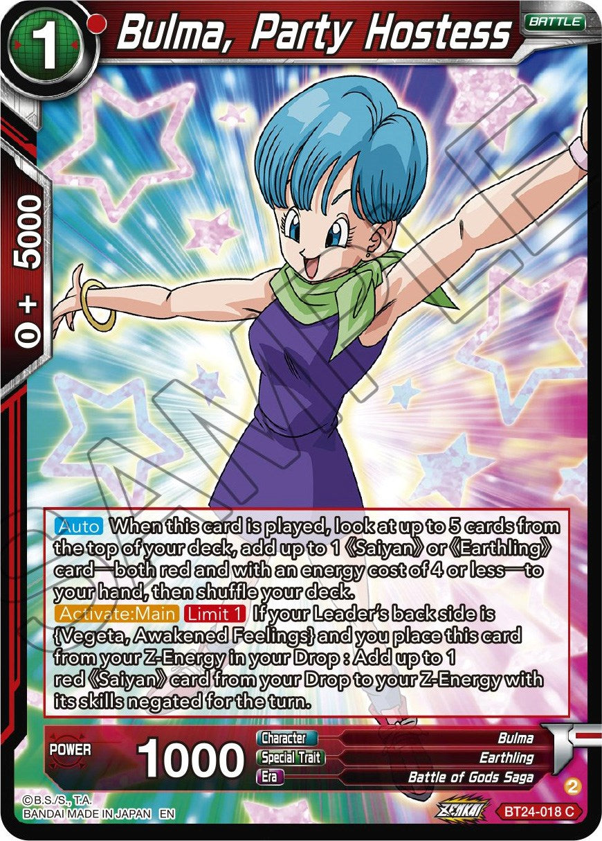 Bulma, Party Hostess (BT24-018) [Beyond Generations] | Tables and Towers