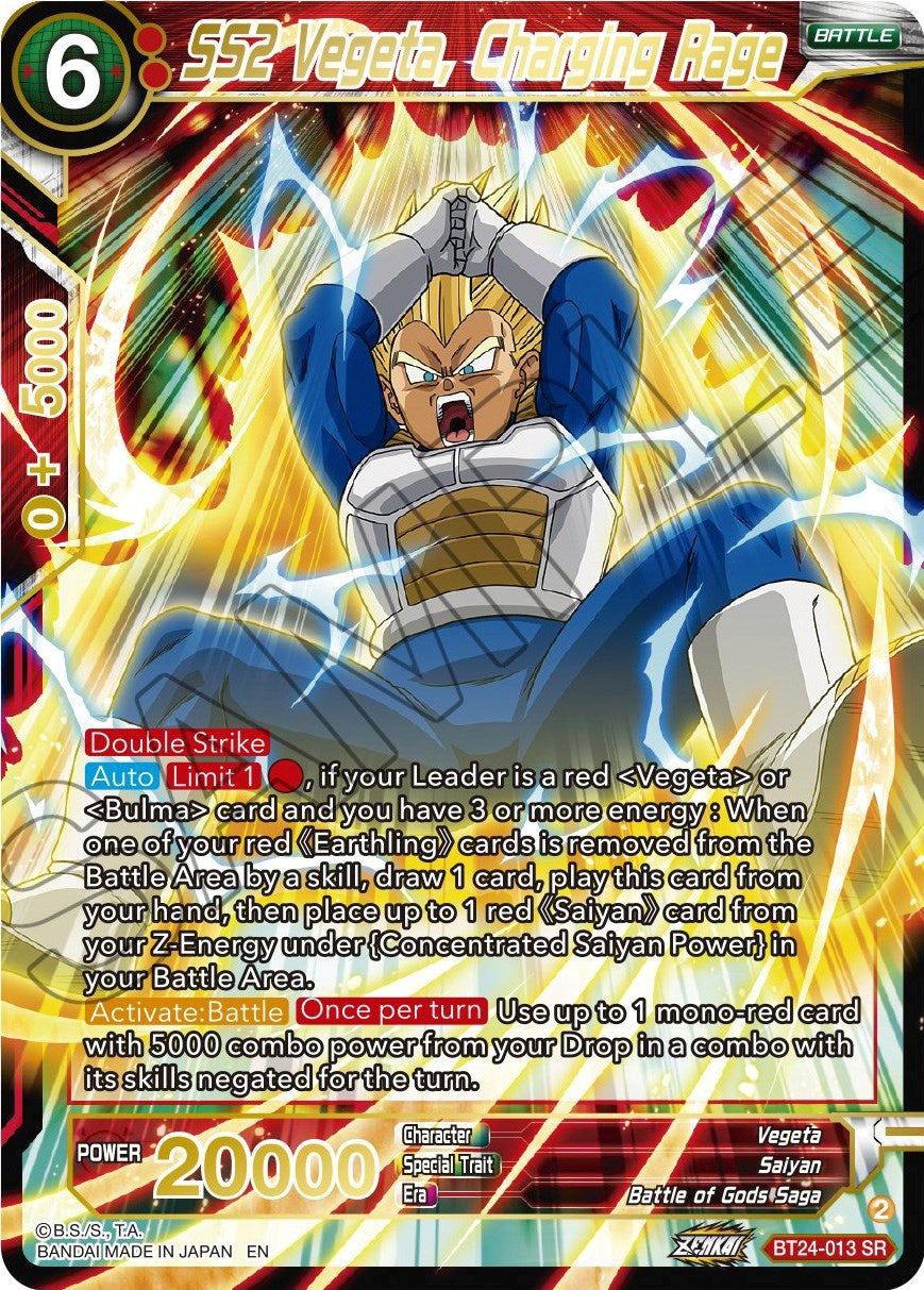 SS2 Vegeta, Charging Rage (BT24-013) [Beyond Generations] | Tables and Towers