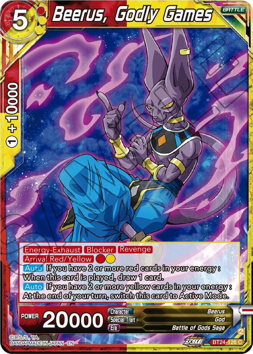 Beerus, Godly Games (BT24-126) [Beyond Generations] | Tables and Towers