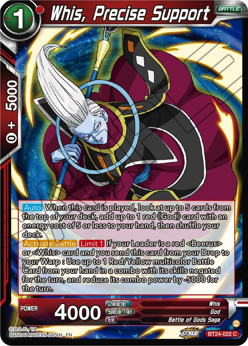 Whis, Precise Support (BT24-022) [Beyond Generations] | Tables and Towers