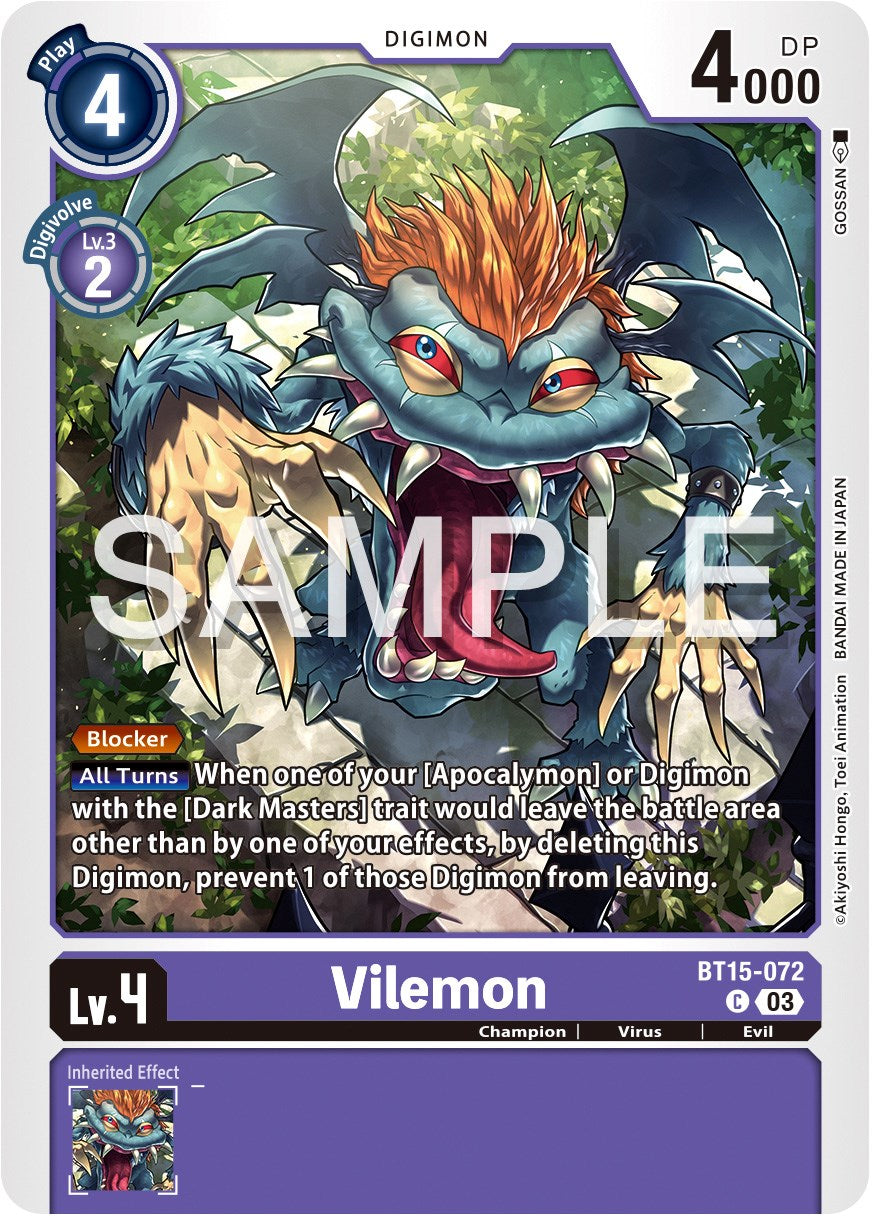 Vilemon [BT15-072] [Exceed Apocalypse] | Tables and Towers