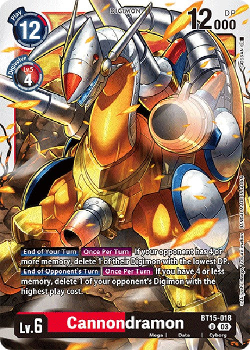 Cannondramon [BT15-018] [Exceed Apocalypse] | Tables and Towers