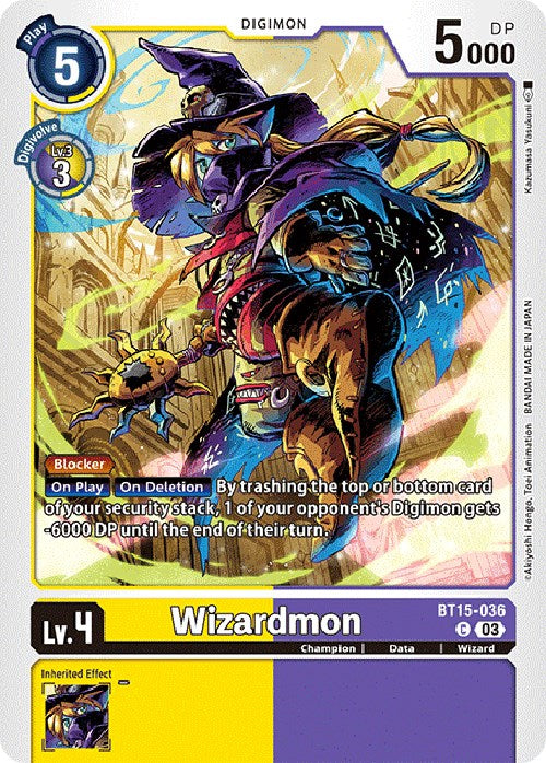 Wizardmon [BT15-036] [Exceed Apocalypse] | Tables and Towers