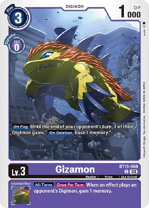 Gizamon [BT15-068] [Exceed Apocalypse] | Tables and Towers