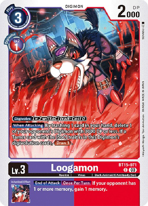 Loogamon [BT15-071] [Exceed Apocalypse] | Tables and Towers