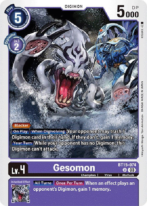 Gesomon [BT15-074] [Exceed Apocalypse] | Tables and Towers