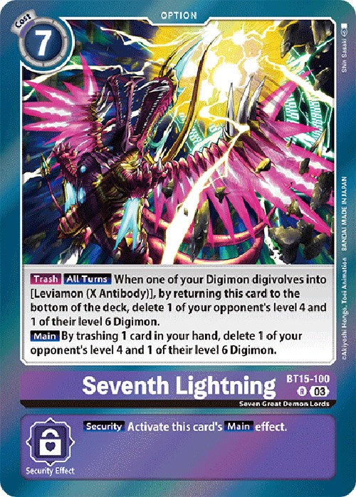 Seventh Lightning [BT15-100] [Exceed Apocalypse] | Tables and Towers