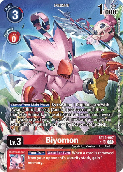 Biyomon [BT15-007] (Alternate Art) [Exceed Apocalypse] | Tables and Towers