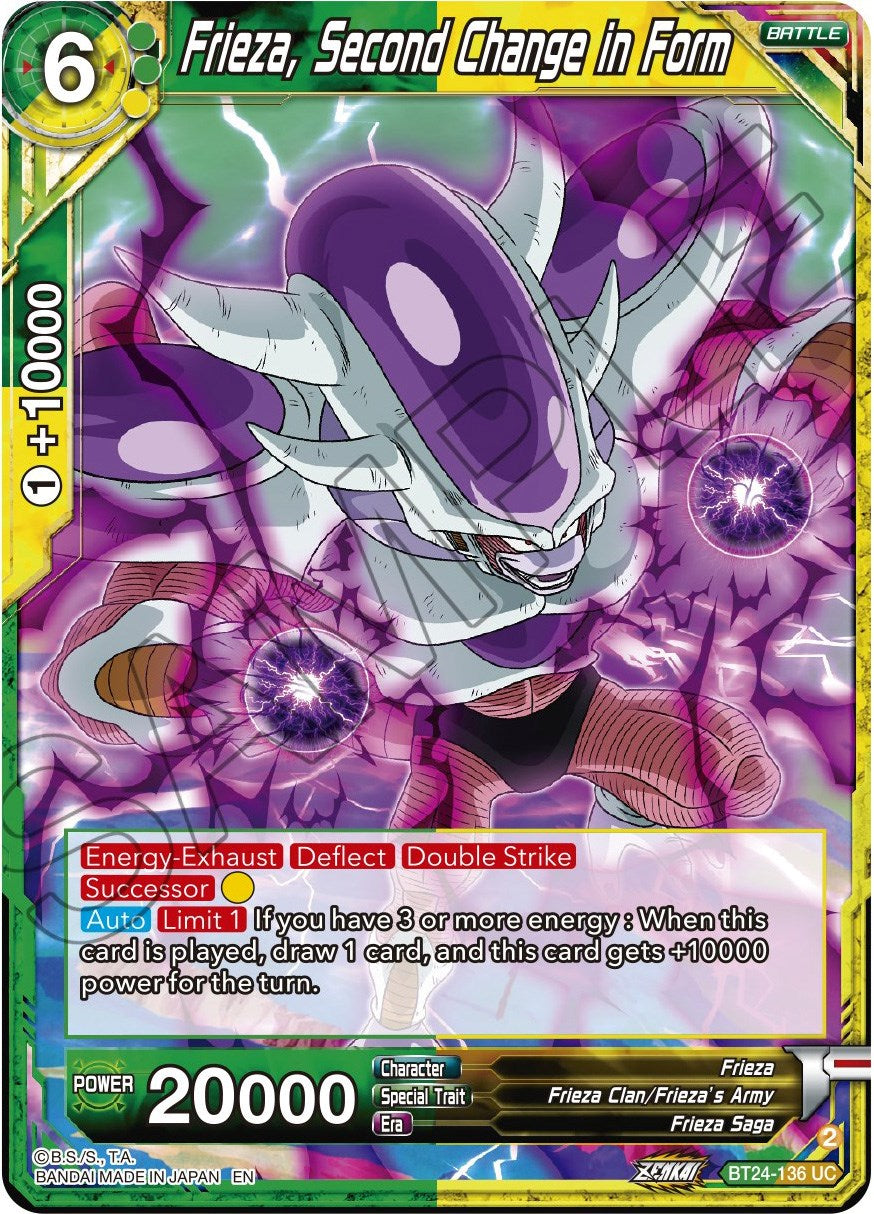 Frieza, Second Change in Form (BT24-136) [Beyond Generations] | Tables and Towers