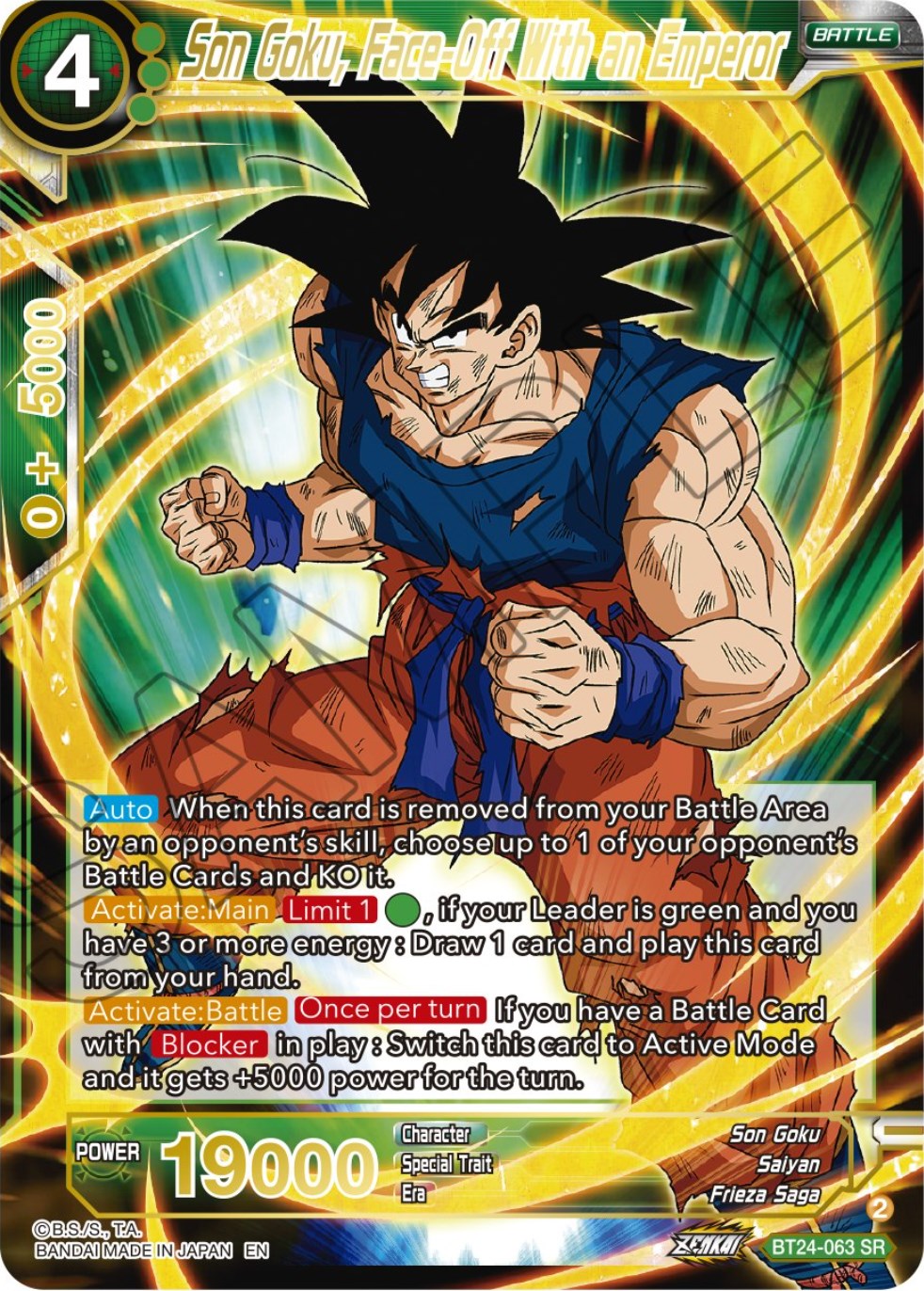 Son Goku, Face-Off With an Emperor (BT24-063) [Beyond Generations] | Tables and Towers