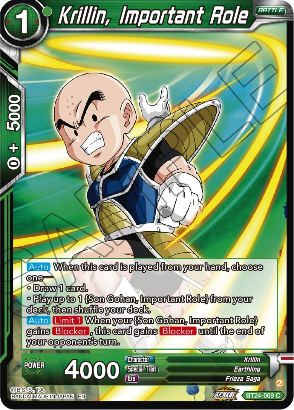 Krillin, Important Role (BT24-069) [Beyond Generations] | Tables and Towers