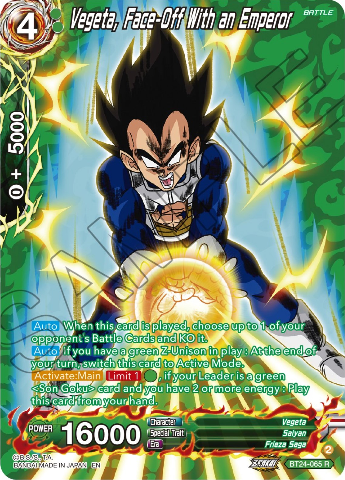 Vegeta, Face-Off With an Emperor (Collector Booster) (BT24-065) [Beyond Generations] | Tables and Towers