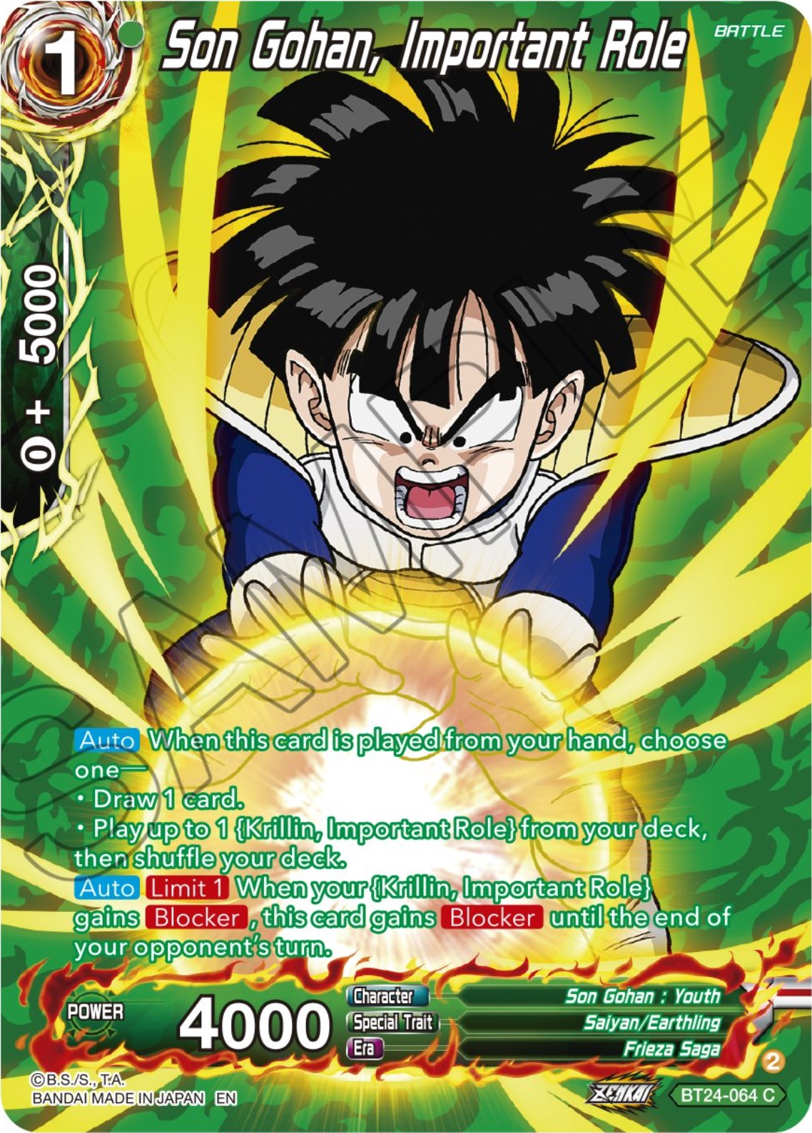 Son Gohan, Important Role (Collector Booster) (BT24-064) [Beyond Generations] | Tables and Towers