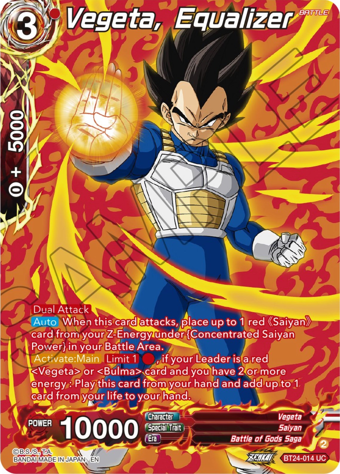 Vegeta, Equalizer (Collector Booster) (BT24-014) [Beyond Generations] | Tables and Towers