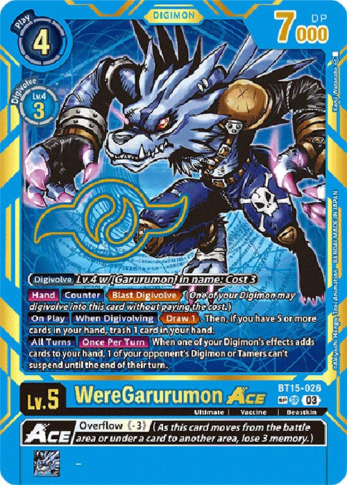 WereGarurumon Ace (Special Rare) [BT15-026] [Exceed Apocalypse] | Tables and Towers