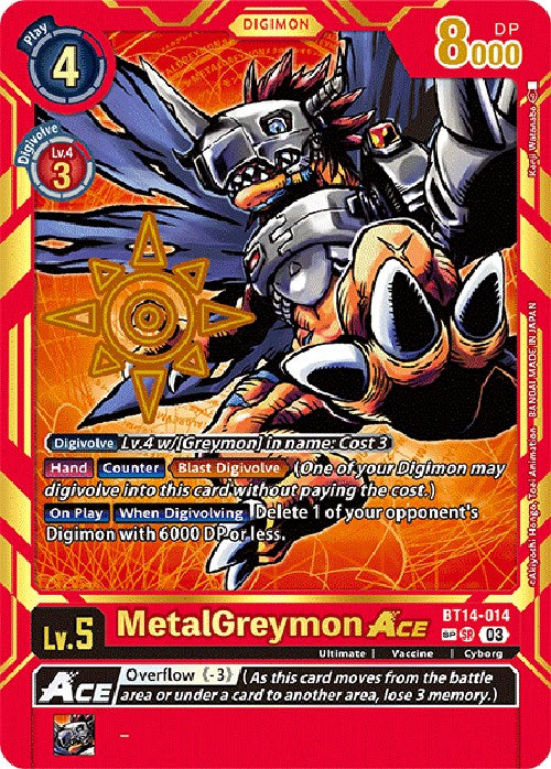 MetalGreymon Ace [BT14-014] [Exceed Apocalypse] | Tables and Towers