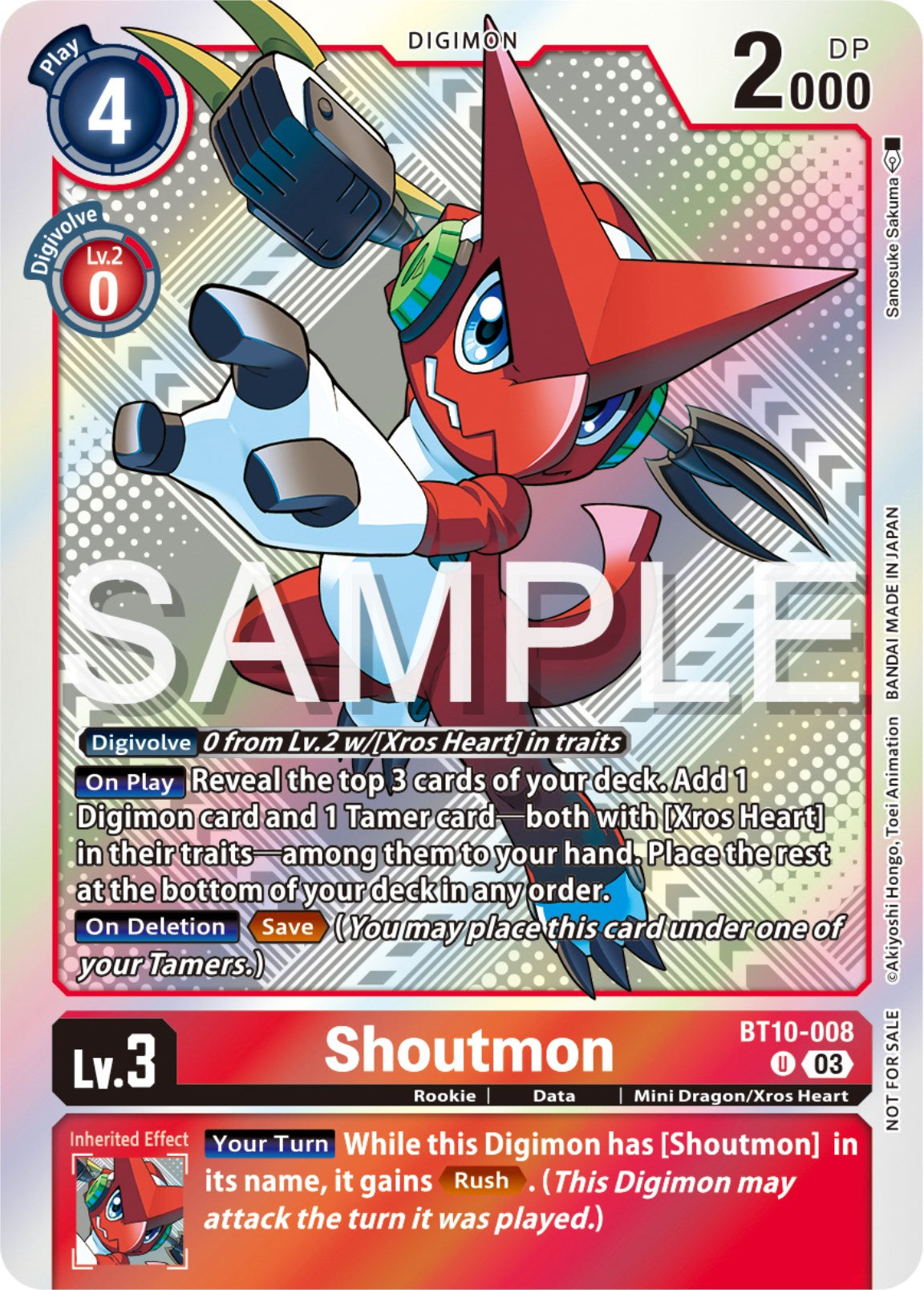 Shoutmon [BT10-008] (Exceed Apocalypse Pre-Release Winner) [Exceed Apocalypse Pre-Release Cards] | Tables and Towers