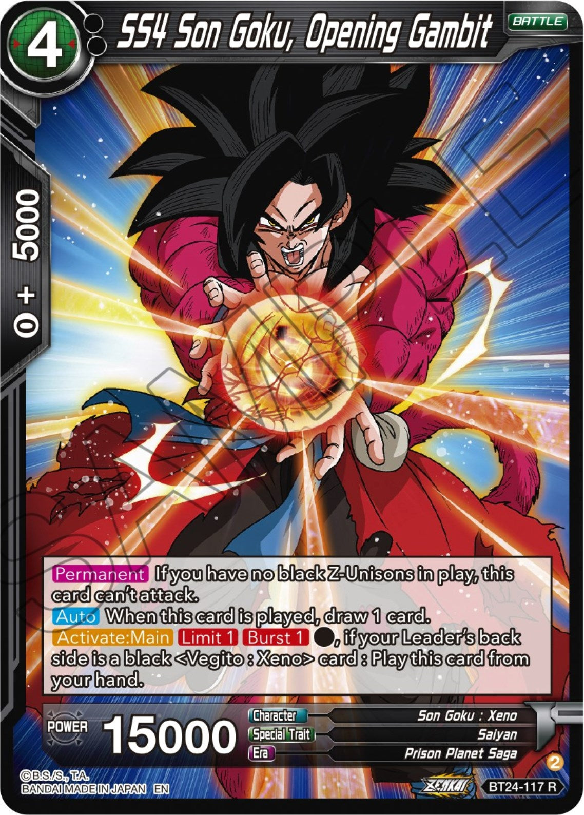 SS4 Son Goku, Opening Gambit (BT24-117) [Beyond Generations] | Tables and Towers