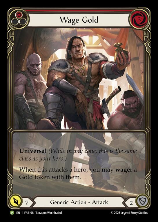 Wage Gold (Red) [FAB196] (Promo)  Rainbow Foil | Tables and Towers
