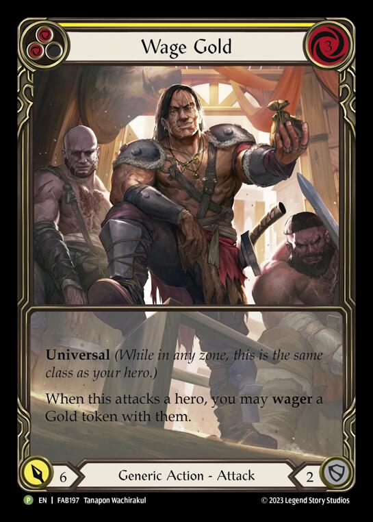 Wage Gold (Yellow) [FAB197] (Promo)  Rainbow Foil | Tables and Towers