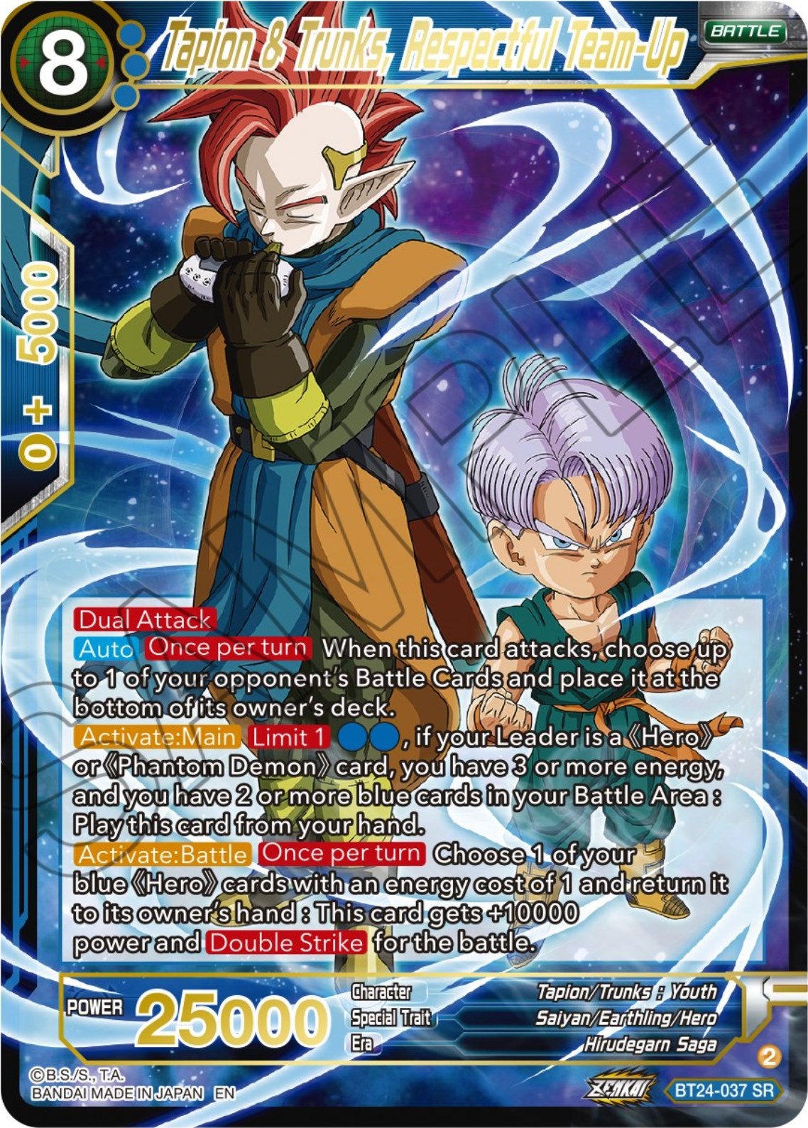 Tapin & Trunks, Respectful Team-Up (BT24-037) [Beyond Generations] | Tables and Towers