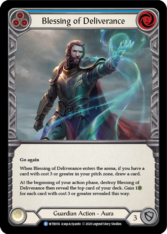 Blessing of Deliverance (Blue) [U-WTR056] (Welcome to Rathe Unlimited)  Unlimited Rainbow Foil | Tables and Towers