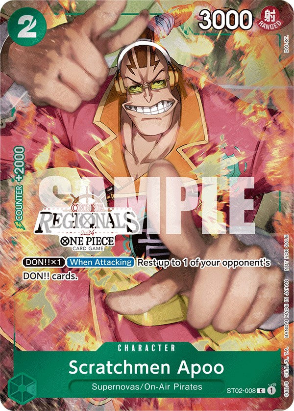 Scratchmen Apoo (Online Regional 2024) [Participant] [One Piece Promotion Cards] | Tables and Towers