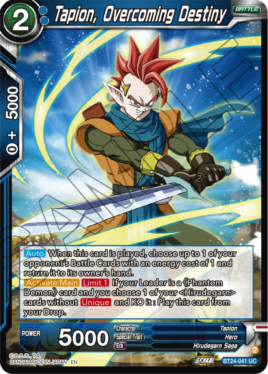 Tapion, Overcoming Destiny (BT24-041) [Beyond Generations] | Tables and Towers