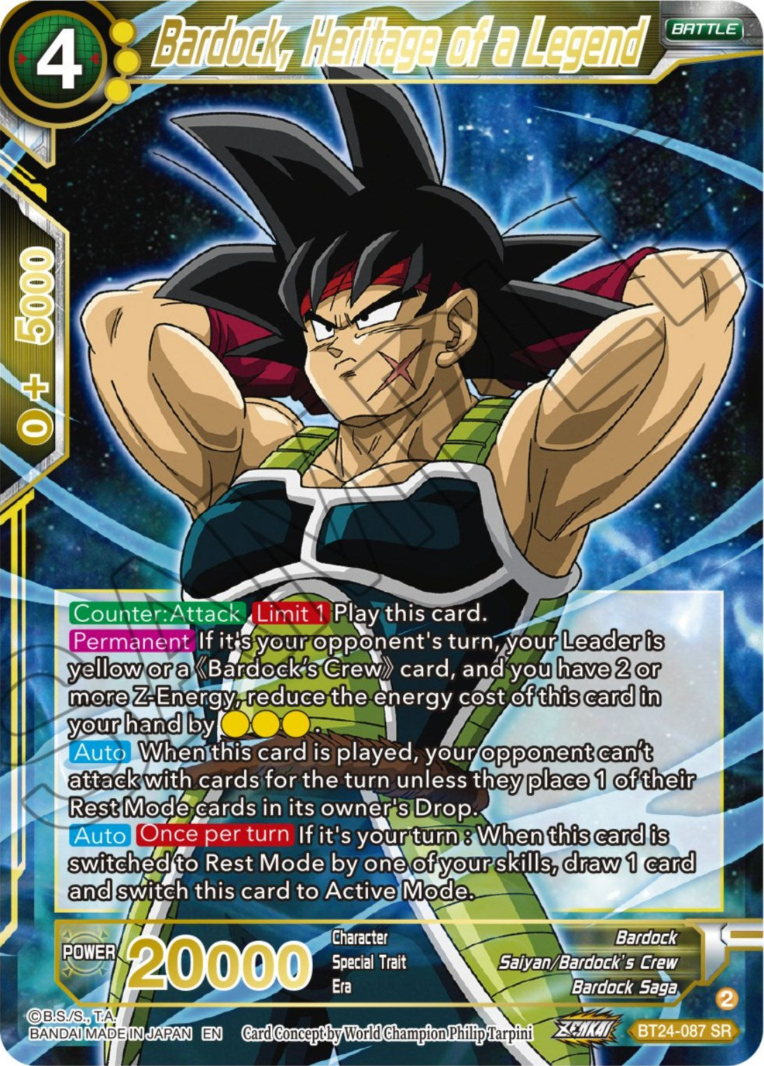 Bardock, Heritage of a Legend (BT24-087) [Beyond Generations] | Tables and Towers