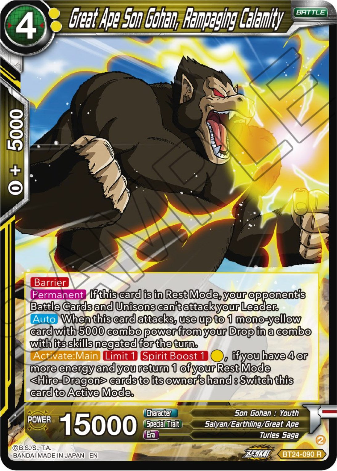 Great Ape Son Gohan, Rampaging Calamity (BT24-090) [Beyond Generations] | Tables and Towers