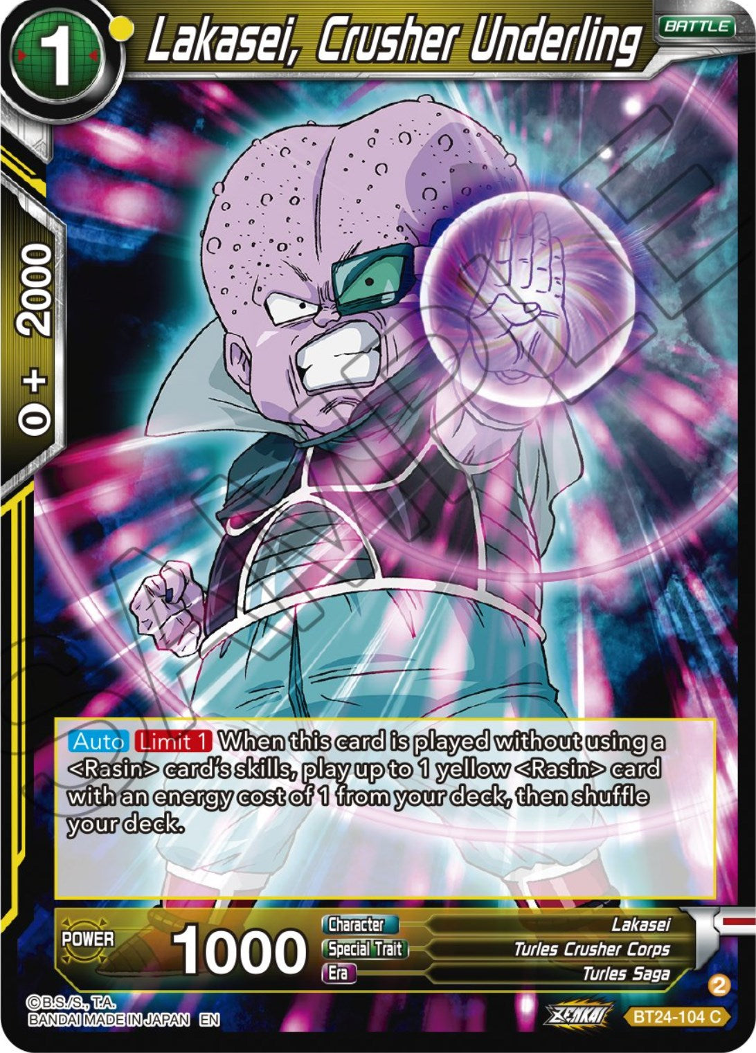 Lakasei, Crusher Underling (BT24-104) [Beyond Generations] | Tables and Towers