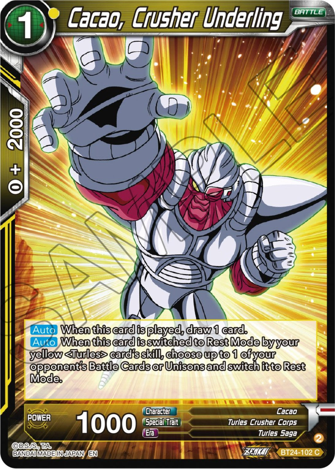 Cacao, Crusher Underling (BT24-102) [Beyond Generations] | Tables and Towers