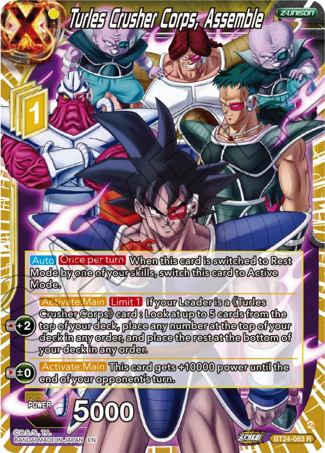 Turles Crusher Corps, Assemble (BT24-083) [Beyond Generations] | Tables and Towers