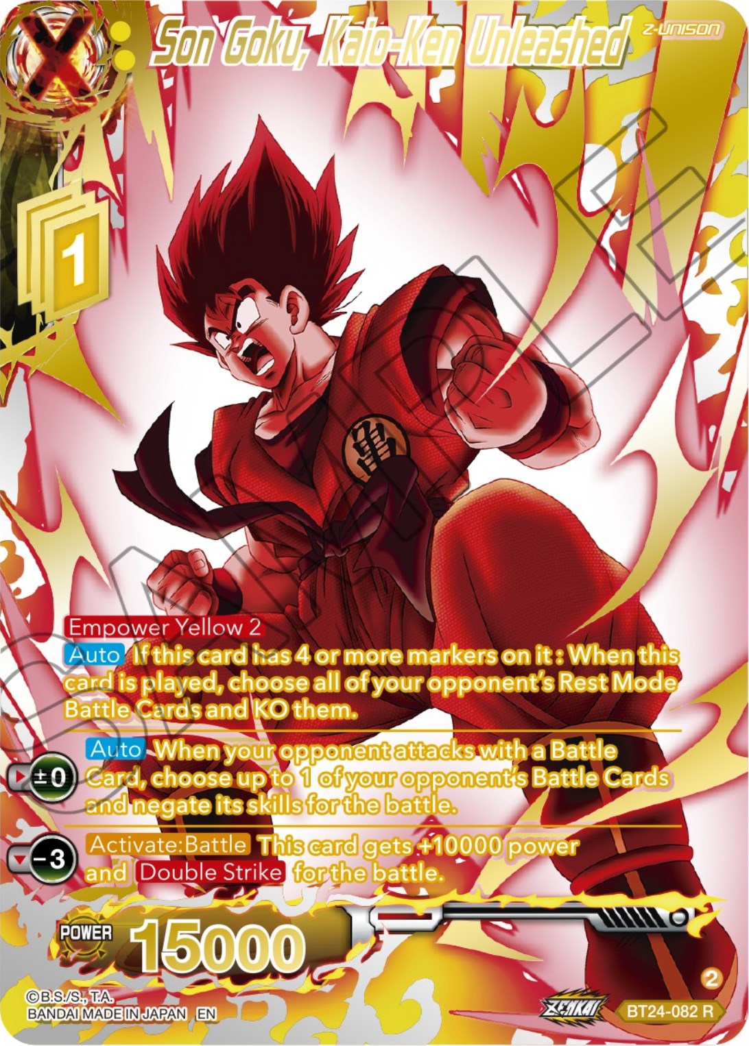 Son Goku, Kaio-Ken Unleashed (Collector Booster) (BT24-082) [Beyond Generations] | Tables and Towers