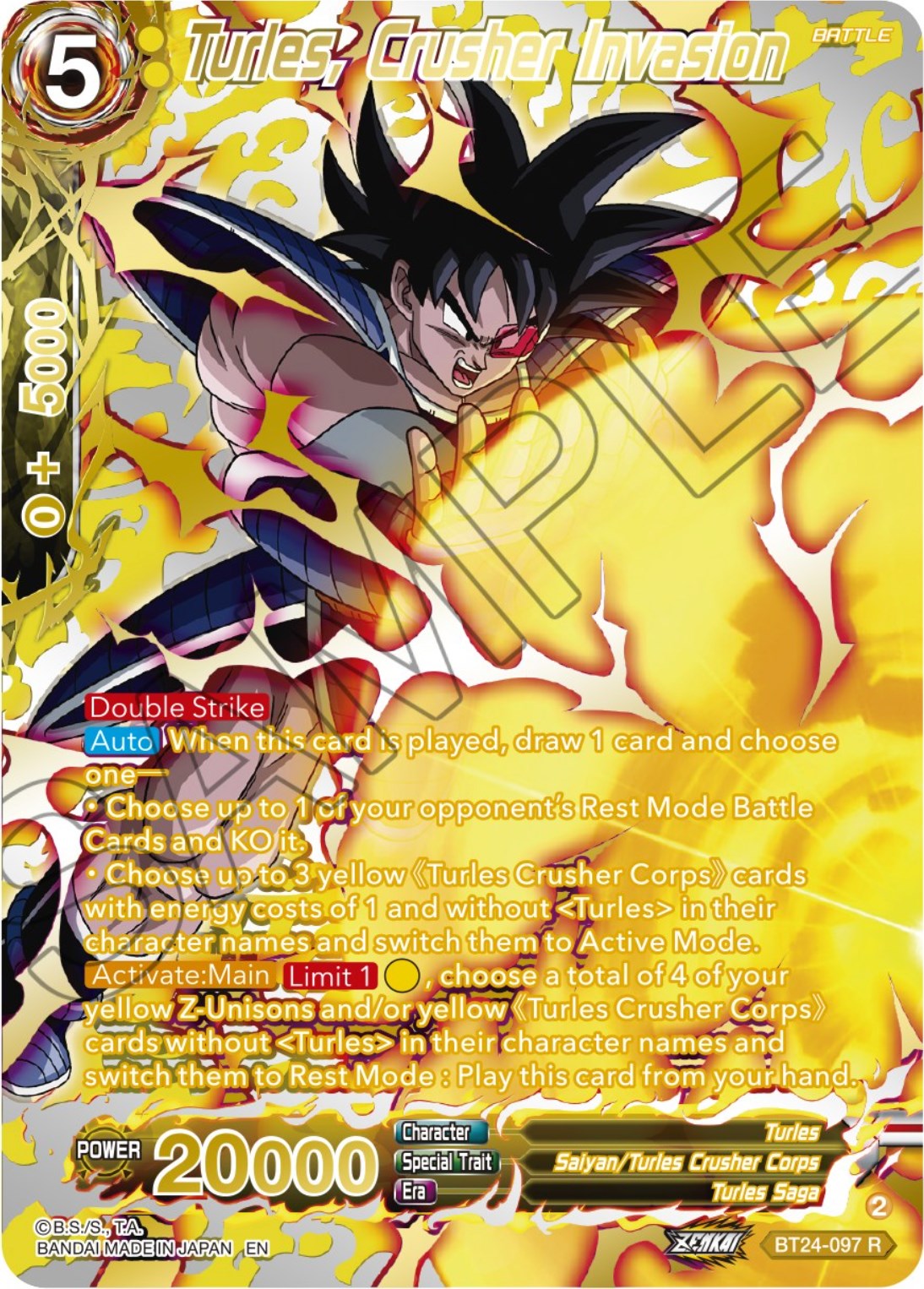 Turles, Crusher Invasion (Collector Booster) (BT24-097) [Beyond Generations] | Tables and Towers