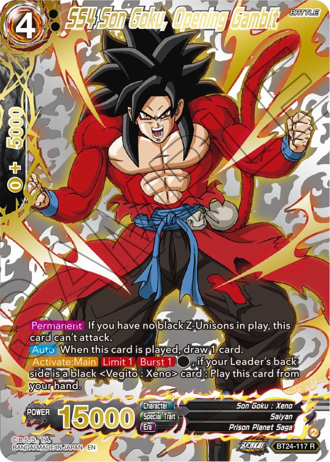 SS4 Son Goku, Opening Gambit (Collector Booster) (BT24-117) [Beyond Generations] | Tables and Towers