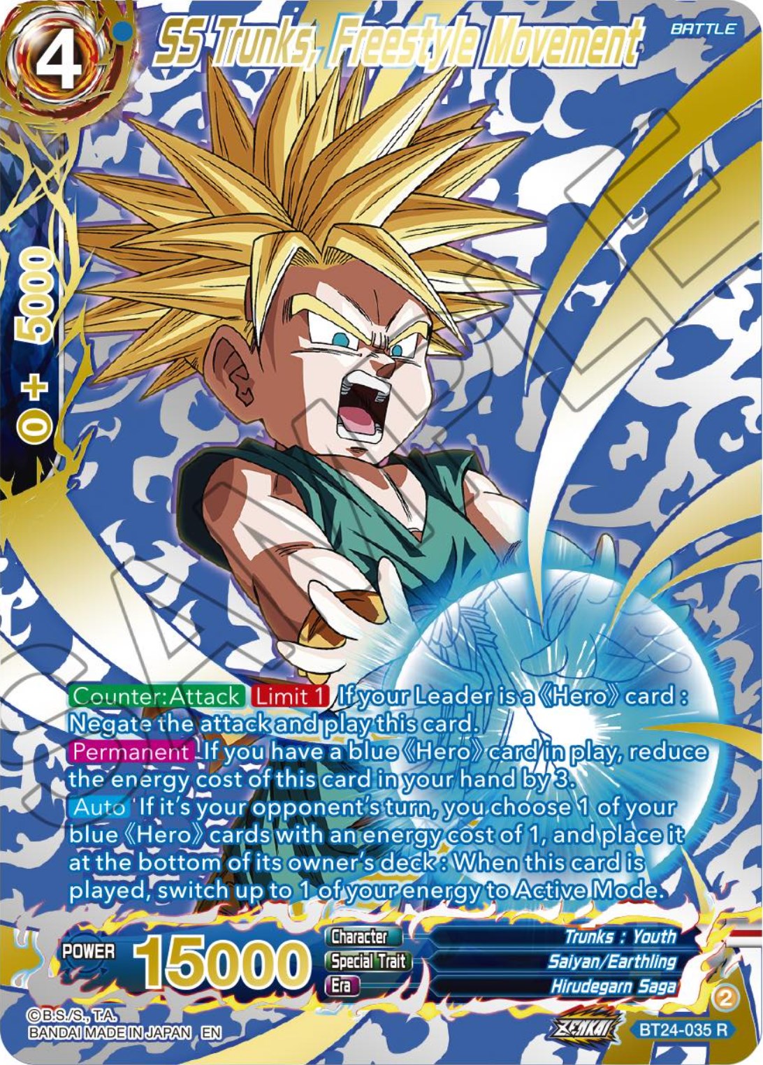 SS Trunks, Freestyle Movement (Collector Booster) (BT24-035) [Beyond Generations] | Tables and Towers