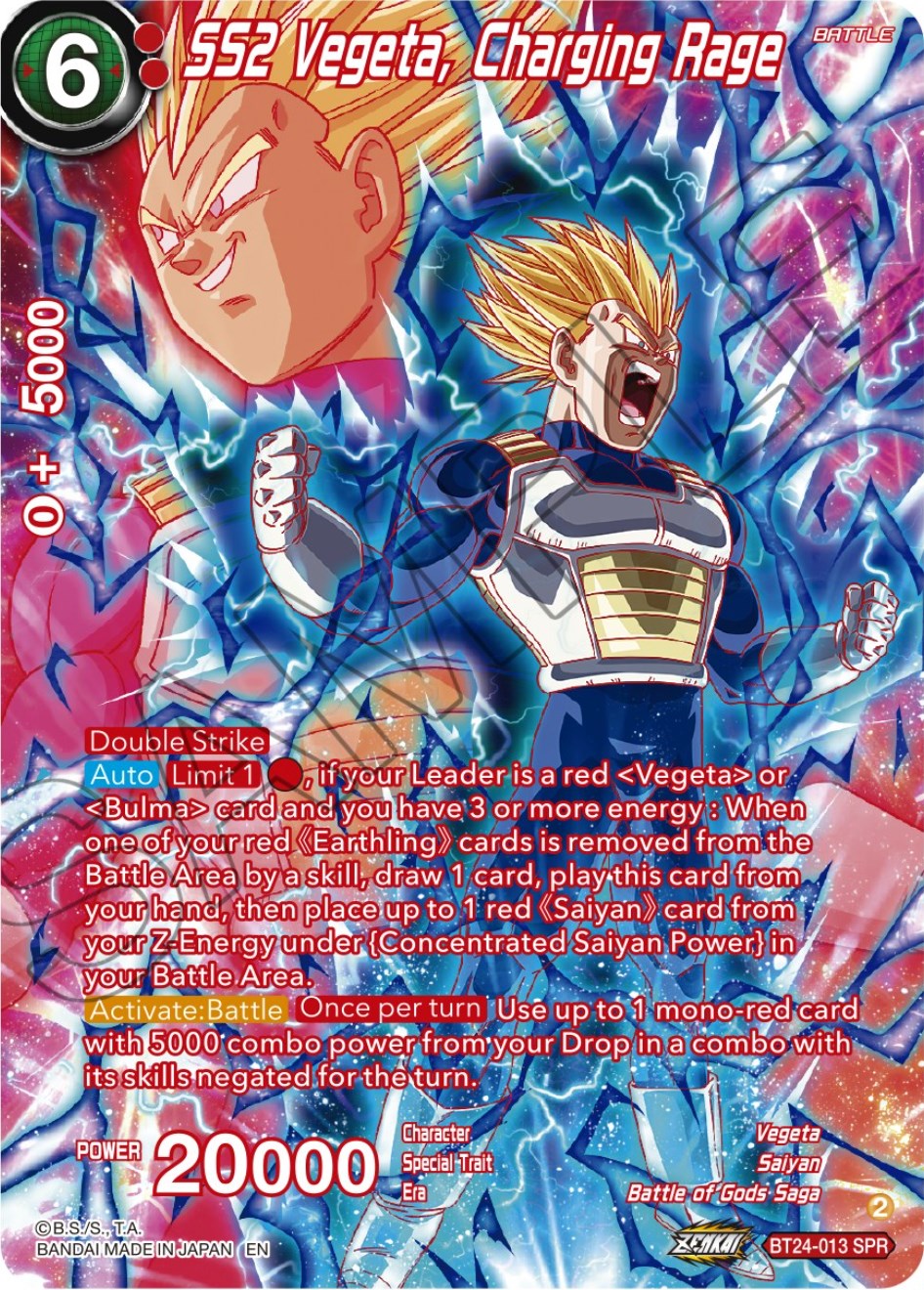 SS2 Vegeta, Charging Rage (SPR) (BT24-013) [Beyond Generations] | Tables and Towers