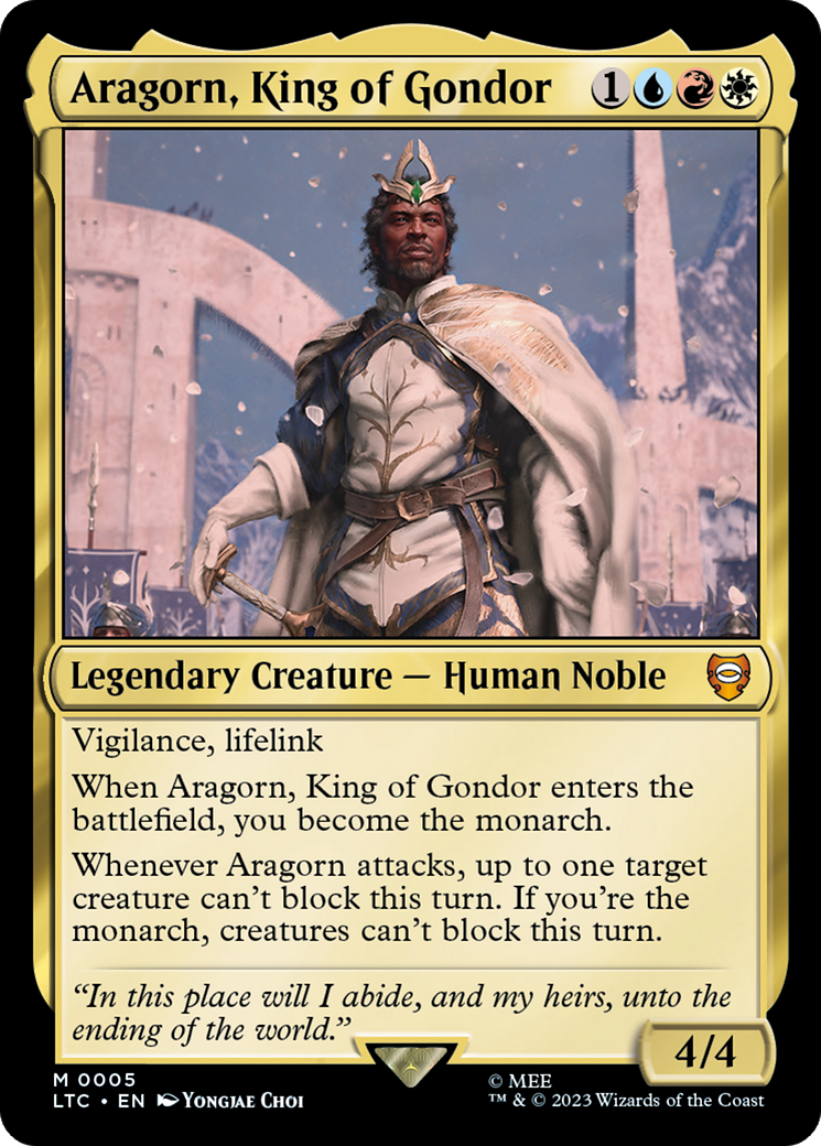 Aragorn, King of Gondor [The Lord of the Rings: Tales of Middle-Earth Commander] | Tables and Towers