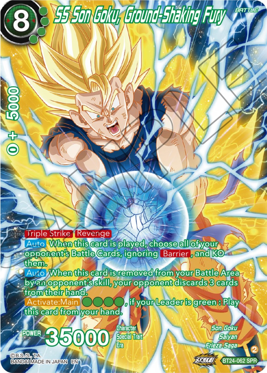 SS Son Goku, Ground-Shaking Fury (SPR) (BT24-062) [Beyond Generations] | Tables and Towers